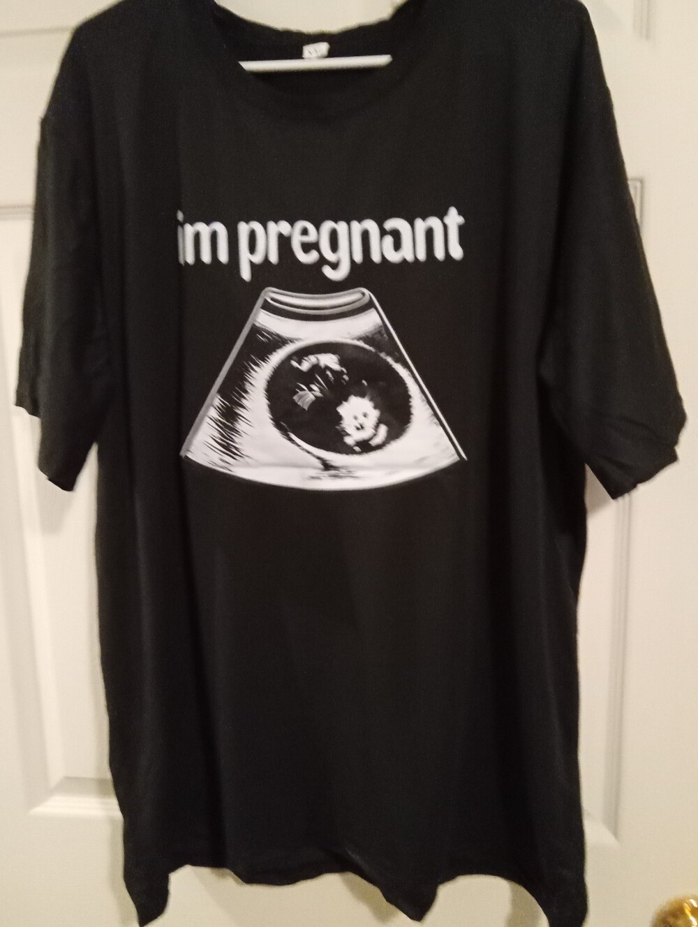 Black Graphic "I'm Pregnant" Men's T-Shirt
